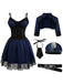 Dark Blue 1960s Police Halloween Cosplay Dress