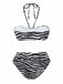 1960s Zebra Print Sea Star Accents Bandeau Bikini Set