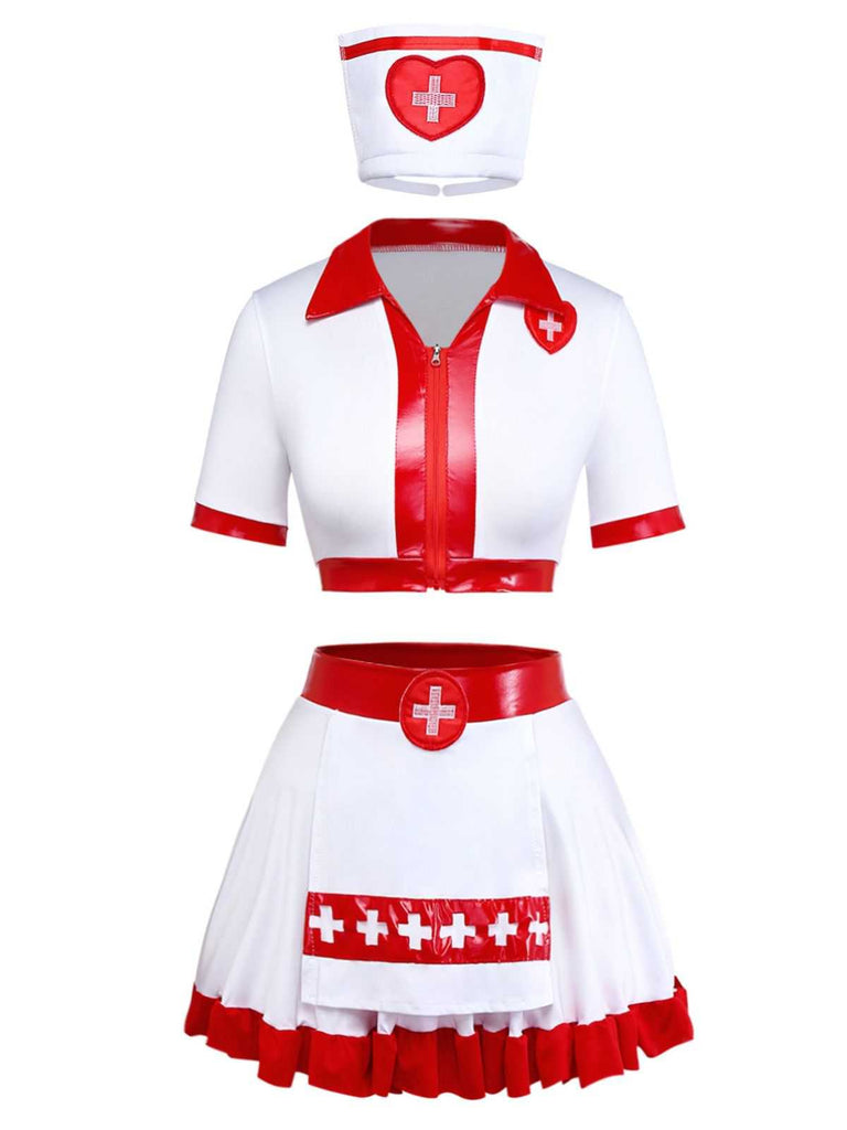 1980s Halloween Nurse Costume Pajama Set