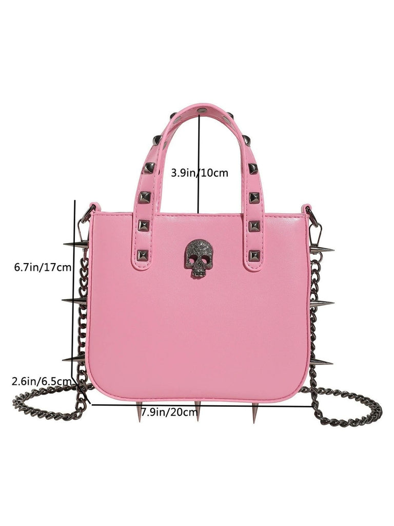 Gothic PU Leather Punk Studded Handbag