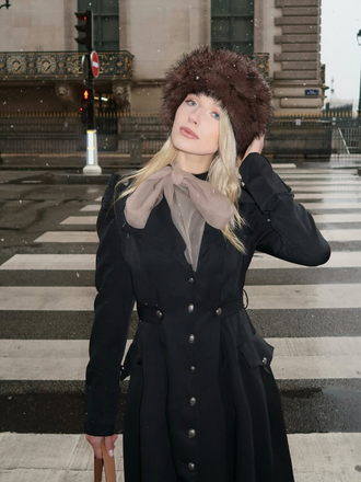 1950s Solid Stand Collar Button Coat