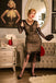 [US Warehouse] Apricot 1920s Sequin Fringe Flapper Dress