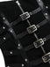 Black 1980s Punk Studded Corset Top