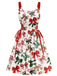 1950s Christmas Ornament Lace-Up Dress