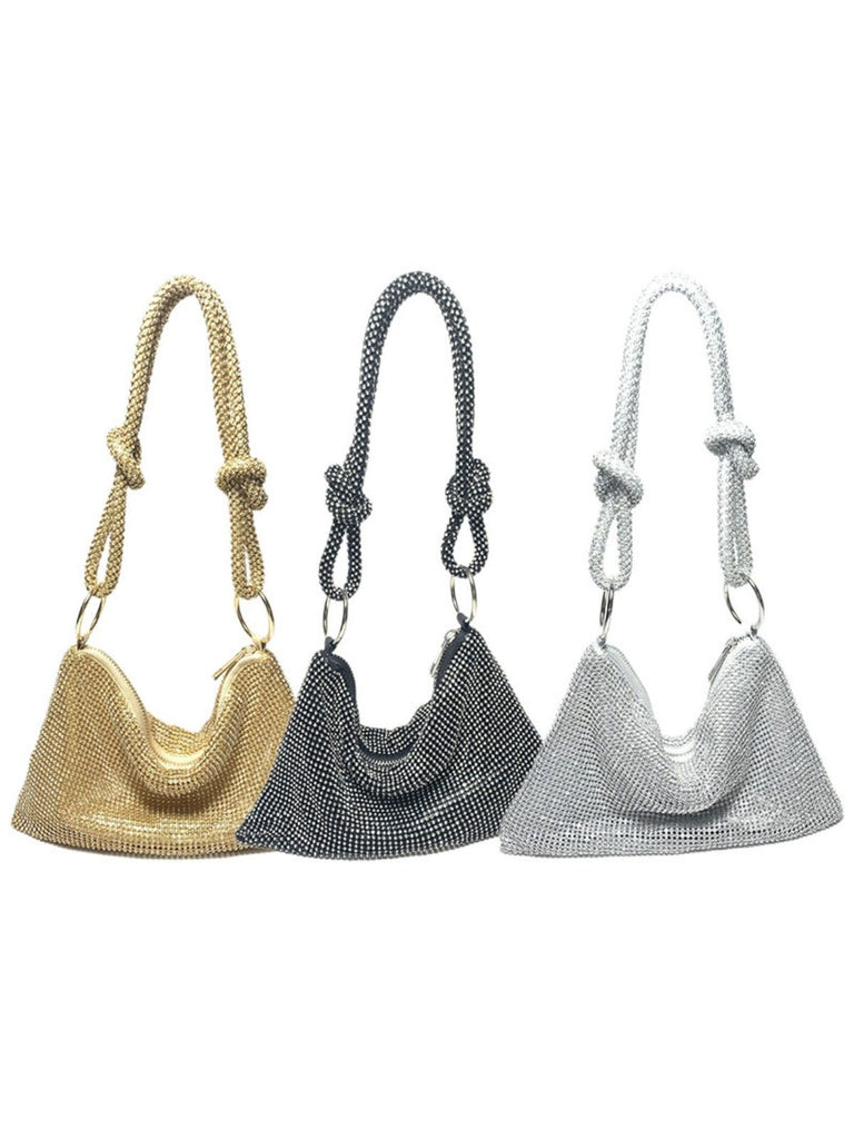 Rhinestone Sparkly Evening Handle Shoulder Bag
