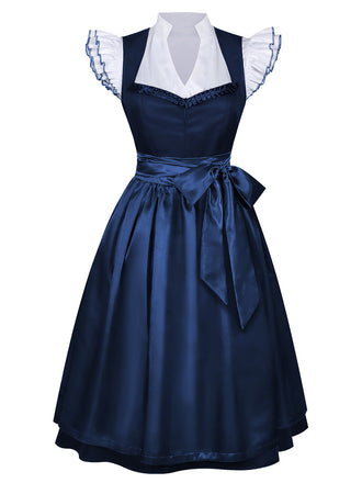 1950s Ruffle Vintage Two Piece Set