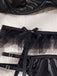 3PCS 1950s Satin Garter Belt Lingerie Sets - vintage fashion, retro style