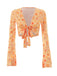 3PCS 1970s Flare Sleeve Disco Hippie Costume Set - vintage fashion, retro style