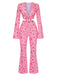 3PCS 1970s Flare Sleeve Disco Hippie Costume Set - vintage fashion, retro style