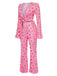 3PCS 1970s Flare Sleeve Disco Hippie Costume Set - vintage fashion, retro style