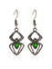 3PCS Green Spider Necklace & Earrings & Ring Set - vintage fashion, retro style