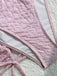 Pink 1950s Bikini Solid Tankini Set