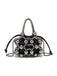Metallic Beaded Drawstring Mini Bucket Bag