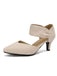 Solid Pointed Toe Suede Kitten Heels