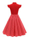 1950s Polka Dot Bow Swing Dress