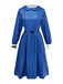 Blue 1940s Plaid Orphan Esther Dress