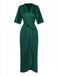 1960s Solid Velvet Half-Sleeve Dress