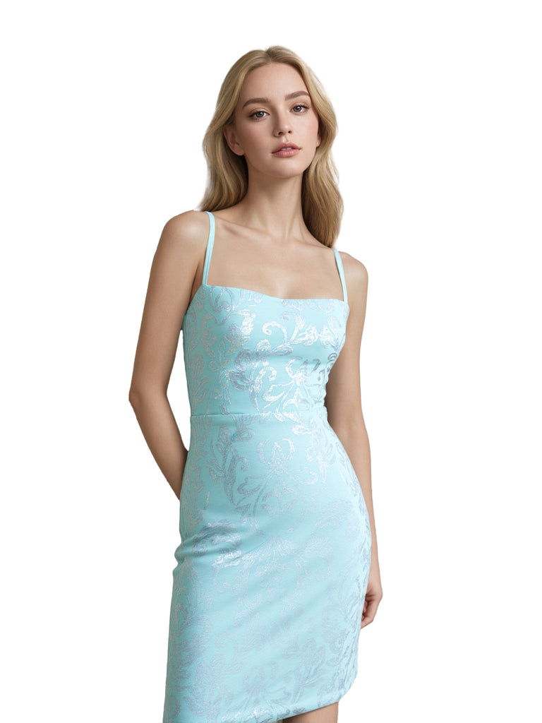 1920s Solid Sequin Spaghetti Strap Backless Dress