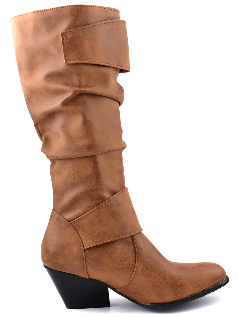 Vintage Buckle Western Style Cowboy Boots