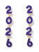 Rhinestone 2026 Colorful New Year's Drop Dangle Earrings