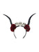 Gothic Skull Rose Demon Horn Headband
