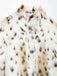 White 1980s Reindeer Print Faux Fur Jacket