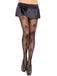 Black Gothic Skull Fishnet Tights