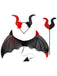 3PCS Halloween Bat Wing & Wand & Headband