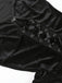 Black 1960s Gothic Flocked Dress