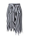 Black&White 1960s Striped Skirt With Headscarf