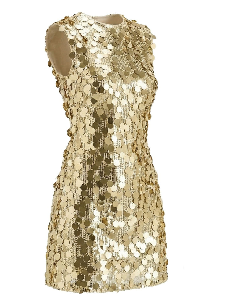 Y2k Sequin Disco Sleeveless Party Dress