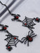 Vintage Gothic Spider & Web Alloy Necklace