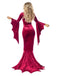 1930s Halloween Velvet Witch Batwing Sleeve Mermaid dress