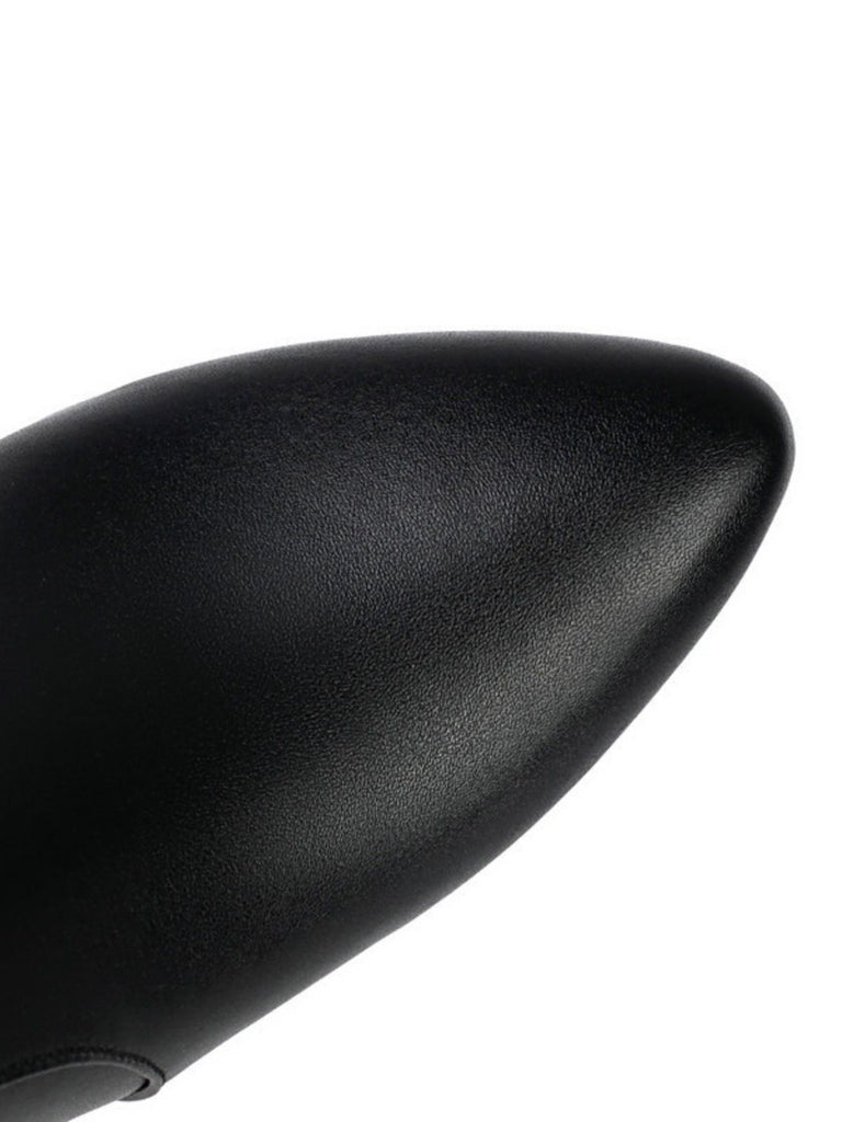 Metallic Pointed-Toe Fringed Disco Ankle Boots