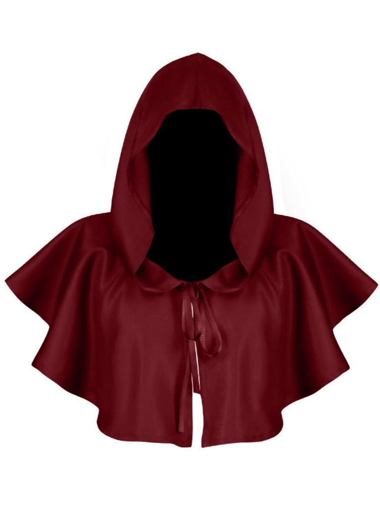 Vintage Solid Halloween Hooded Grim Reaper Cloak