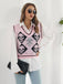 1980s Halloween Skull Arygle Sweater Vest