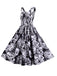 1950s Halloween Skull Sleeveless Swing Dress
