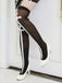 Halloween Cross Print Thigh High Stockings