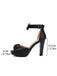 Solid Bow Peep Toe High Heels Sandals