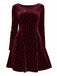 1980s Velvet Rhinestone Fit Party Dress
