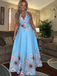 1950s Halter V-Neck Sunflower Fitted Waist Swing Dress