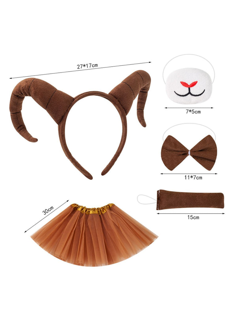 Reindeer Accesories Costume Set with Tutu and Headband