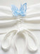 White 1970s Butterfly Off-Shoulder Bel-Sleeve Top