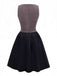 Brown 1960s Pirate Lace-Up Square-Neck Corset Dress