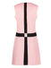 Pink 1960s The Queen’s Gambit Costume Sleeveless Dress