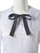 Grey 1940s Peter Pan Collar Bow Plaid Dress