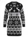 1960s Christmas Reindeer Snowflake Jacquard Knit Dress