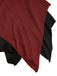 Red 1980s Asymmetrical Hem Gothic Hooded Jacket