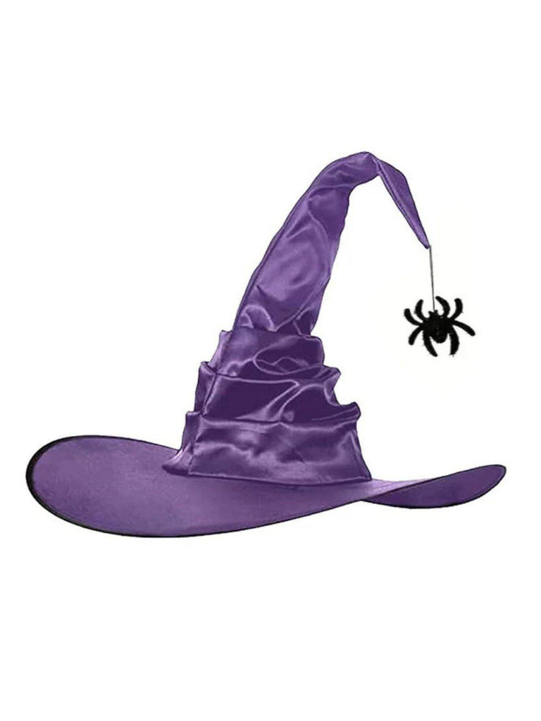 Halloween Spider Satin Witch Hat