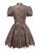 Brown 1960s Halloween Heart Patch Evil Doll Tattered Dress